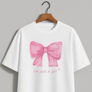 Pink Bow Mood | Oversized Drop Shoulder